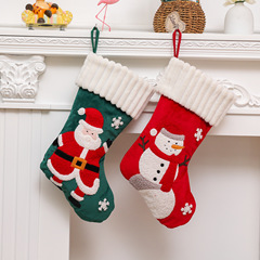 新型クリスマス用品大サイズ刺繍老人雪だるまクリスマス靴下クリスマスツリー暖炉装飾プレゼント靴下