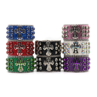 Europe and the United States cross-border new jewelry cross bracelet men's hip-hop punk personality street performance accessories manufacturers straight