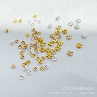 Alloy accessories 4/6mm snowflake spacer bead spacer diy handmade antique hairpin hair accessories material