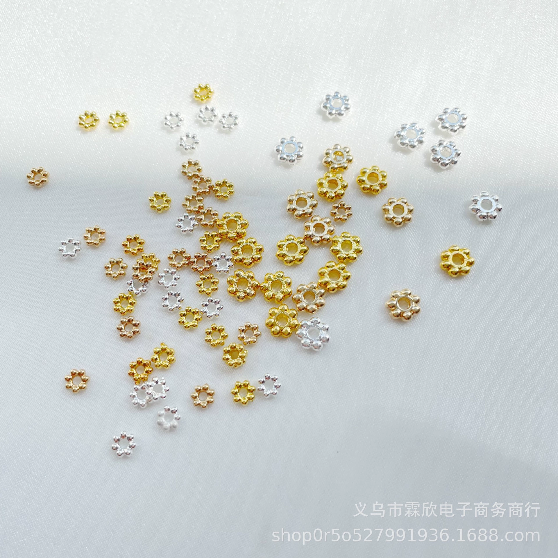 Сплав аксессуары 4/6 мм Снежинка Распорка бусины распорка DIY ручной работы антикварная шпилька аксессуары для волос материал