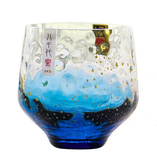 Internet celebrity Japanese Yachiyojia gold foil crystal starry sky cup Japanese-style glass star cup water cup whiskey sake cup