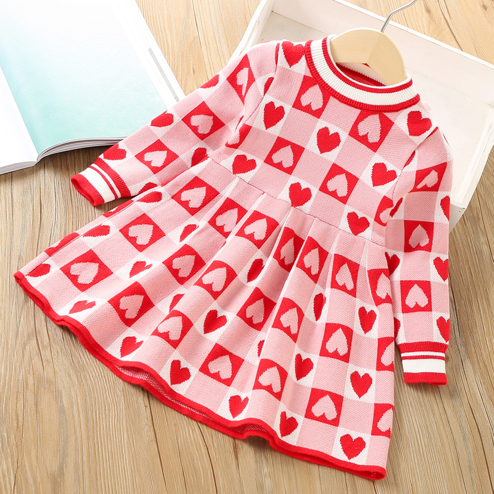 Cute Heart Shape Polyacrylonitrile Fiber Girls Dresses display picture 4