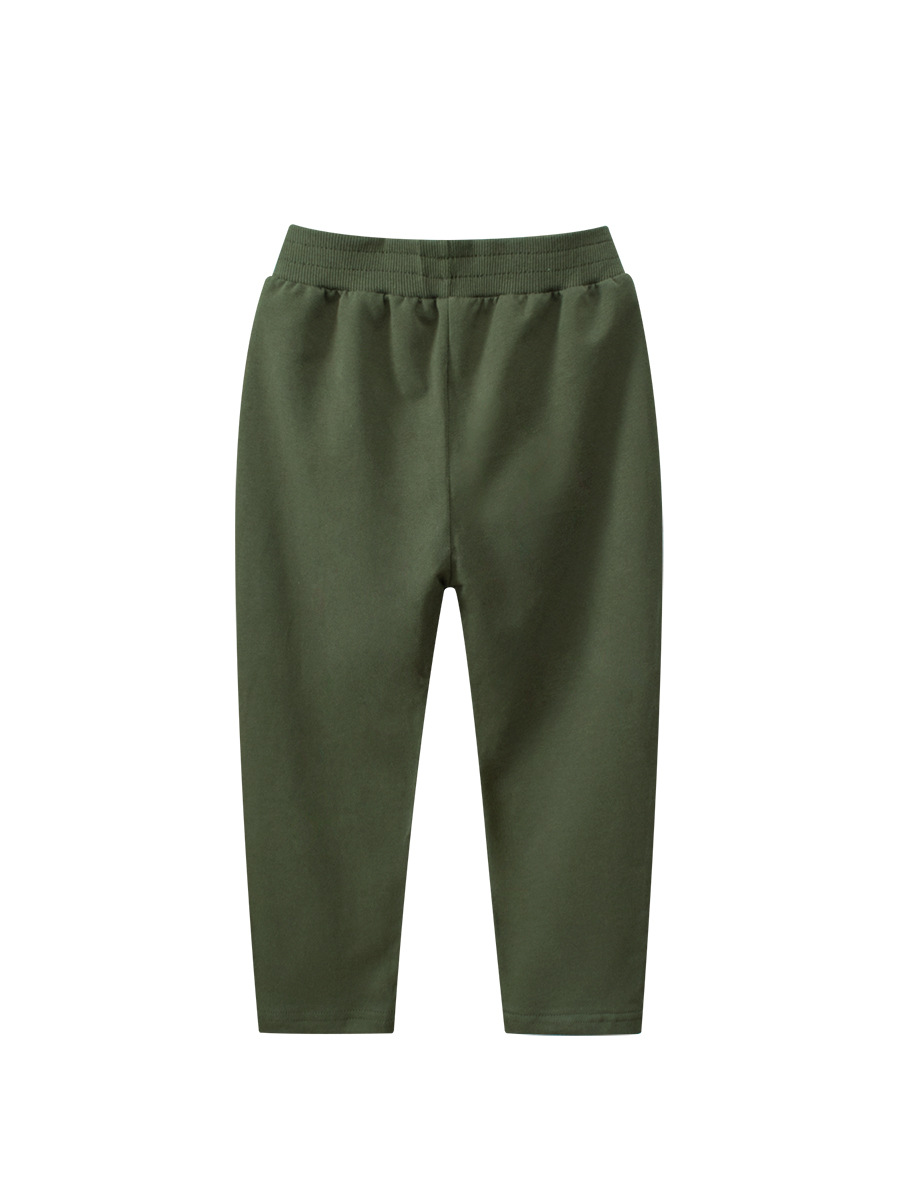 27 niños ropa de los niños otoño nuevos Pantalones deportivos de los niños de algodón recto color sólido transfronterizo suministro de transmisión en vivo de una sola pieza image 7