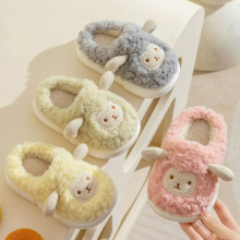 儿童棉拖鞋冬季新款男童女童室内居家棉鞋可爱小棉羊宝宝拖鞋批发