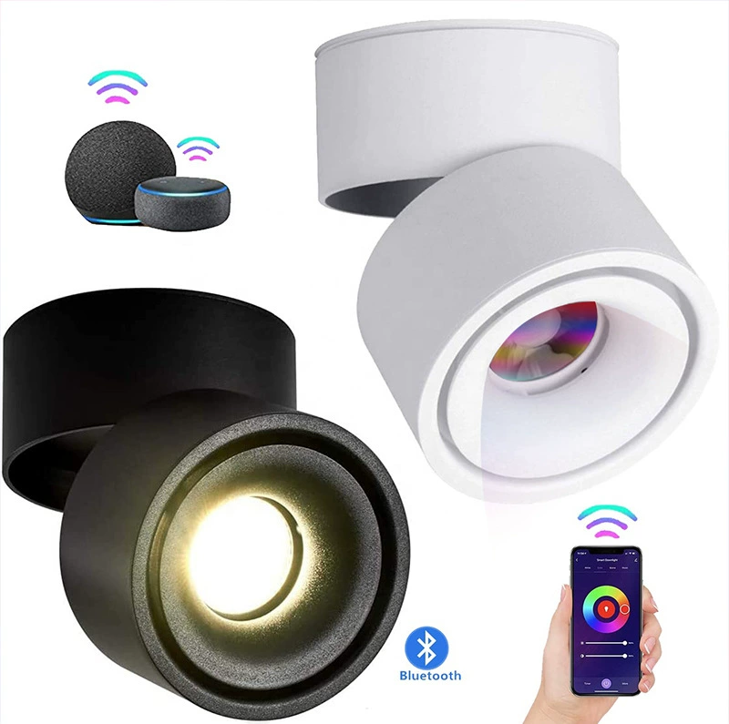 Светодиодная диммируемая RGB 3‑круглые Wi‑Fi свободная установка Конг Мин 360 градусов может вращаться интеллектуальные верхние светильники