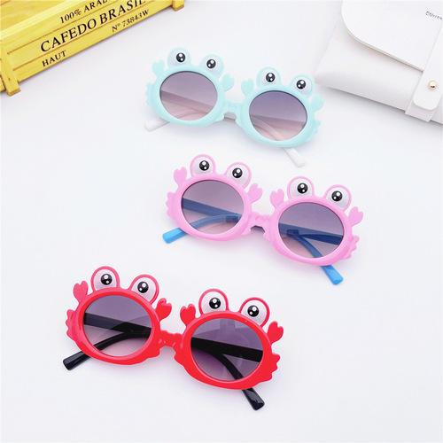 Little Crab Children's Sunglasses Korean Style Little Frog Glasses Baby Boys and Girls Photo Style Sunscreen Sunglasses