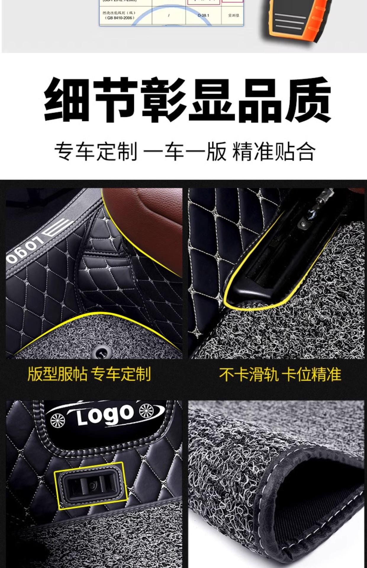 Custom-fit car floor mats, full coverage set of carpet mats, complete car interior accessories, large anti-dirt mats