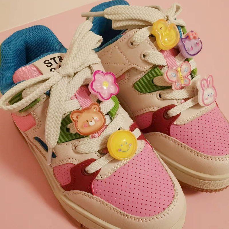 Cartoon Cute Transparent Shoelace Buckle Rabbit Cherry Blossom Smiley Sports Casual Shoes Flower Detachable Decorative Buckle Accessories Cartoon Cute Transparent Shoelace Buckle Rabbit Cherry Blossom Smiley Sports Casual Shoes Flower Detachable Decorative Buckle Accessories