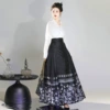 【Dream Butterfly】White top + black horse-faced skirt
