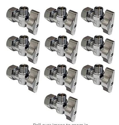 Угловой запорный клапан из латуни 5/8" x 3/8"