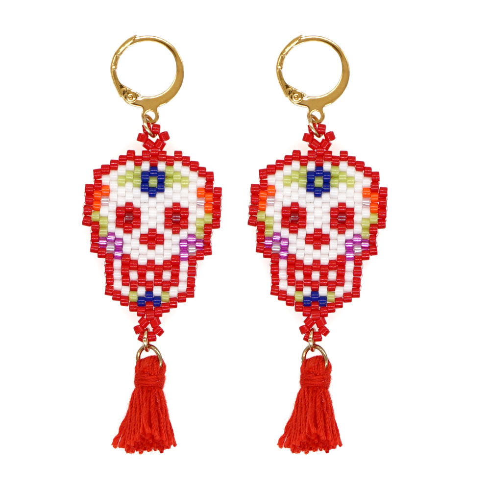 1 Pair Retro Geometric Beaded Plating Womenu0027S Drop Earrings