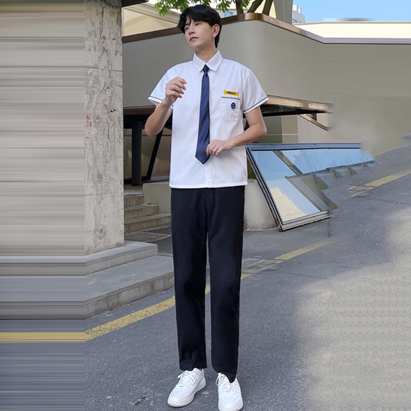 온라인 빨간 학생 부부 교복 반짝 반짝 반짝 반짝 같은 교복 한국 난촨 중학생 교복 재고