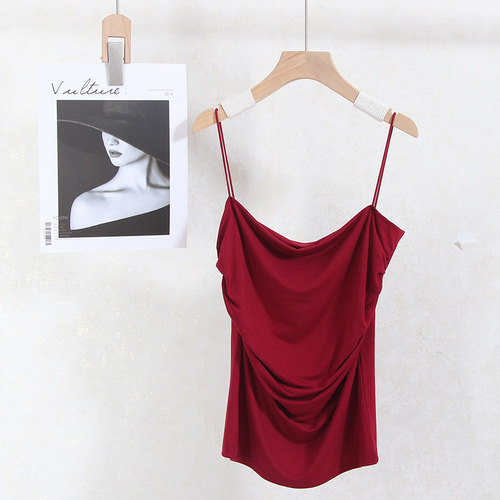 Pure lust-style suspender backless modal bottoming with micro-elastic slim vest