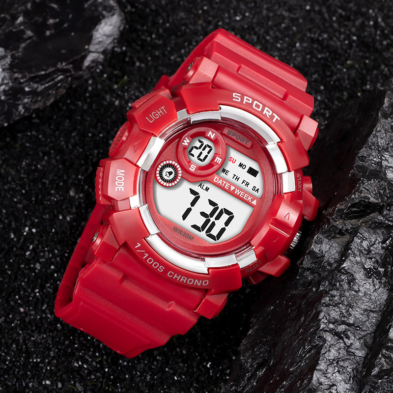 Nuevo reloj electrónico de deportes al aire libre juvenil multifuncional alarma de luz nocturna relojes electrónicos fabricantes al por mayor