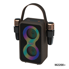 BOOMS BASS M2208 レトロアウトドアポータブル Bluetooth スピーカーカラオケ小さなギフトデュアルマイク