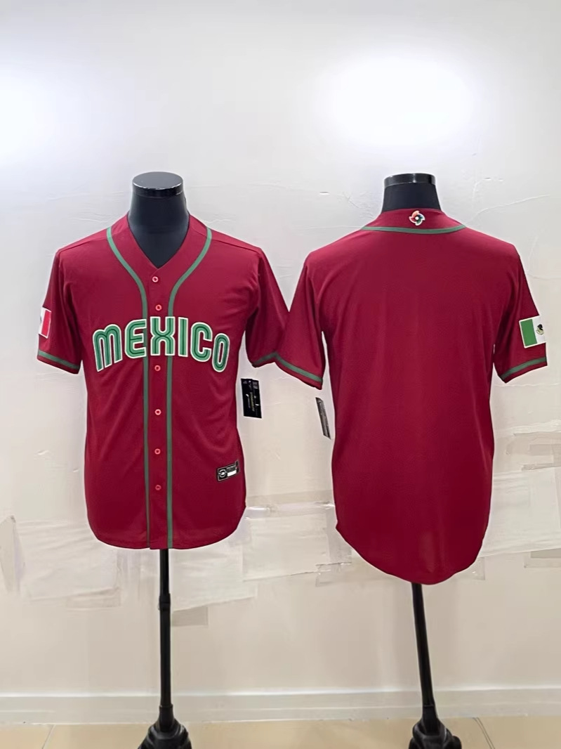 2026 New European and American MLB American Baseball Jersey Embroidered Baseball Uniform Short Sleeve Mexico Team Export Ready Stock No. 56
