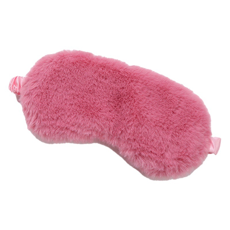 Spot fabricante felpa imitación seda color sólido protector de ojos protector de ojos para el almuerzo sombreado cómodo y transpirable sueño al por mayor