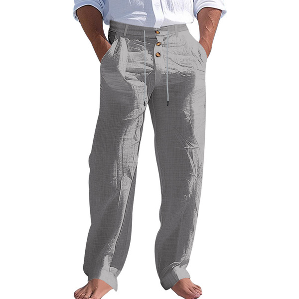 summer beach solid color comfortable breathable trousers