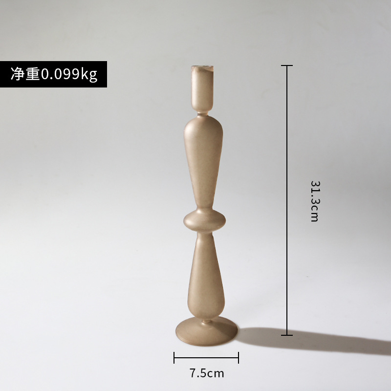 Retro candelabro de cristal creativo candelabro de vidrio decoración del hogar francés europeo Retro Decoración con velas cena banquete