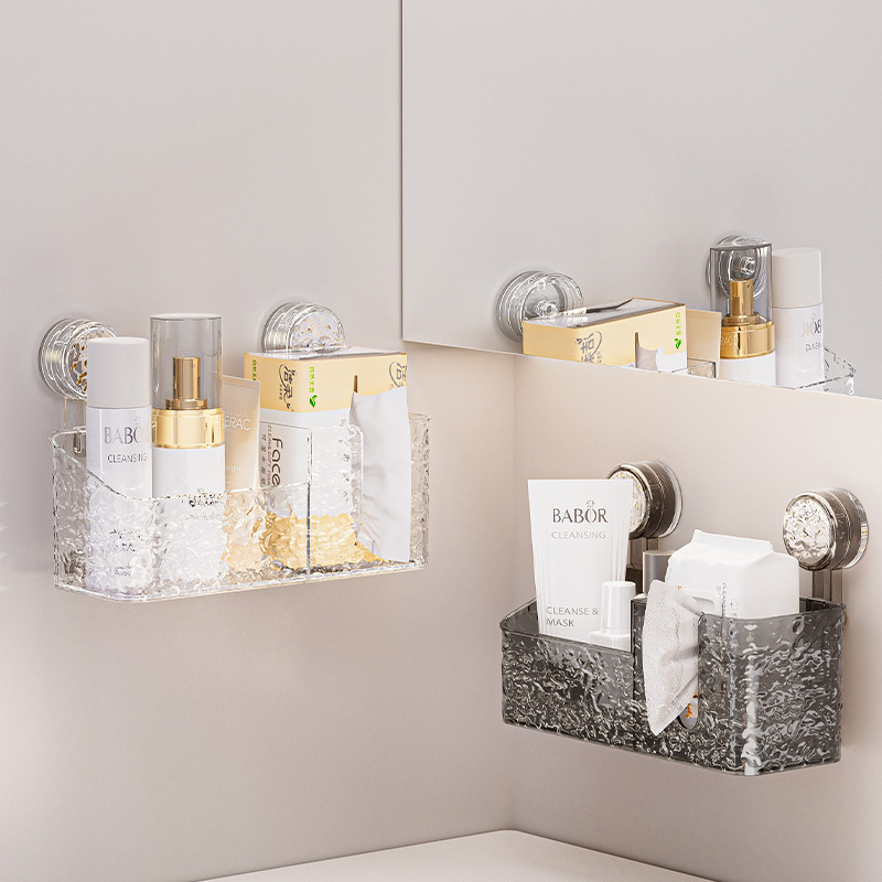 吸盤式トイレペーパーホルダー壁掛け浴室タオル収納ラック化粧品トイレペーパー収納ボックス|undefined