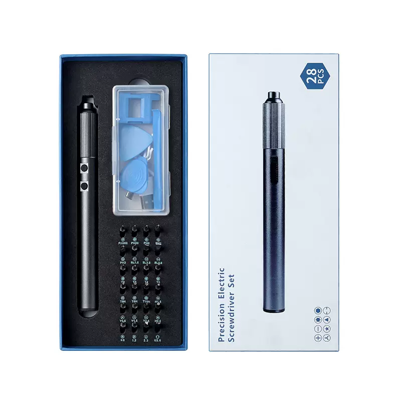跨境手自一体充电式锂电男士礼物礼品精密批头维修电动螺丝刀套装