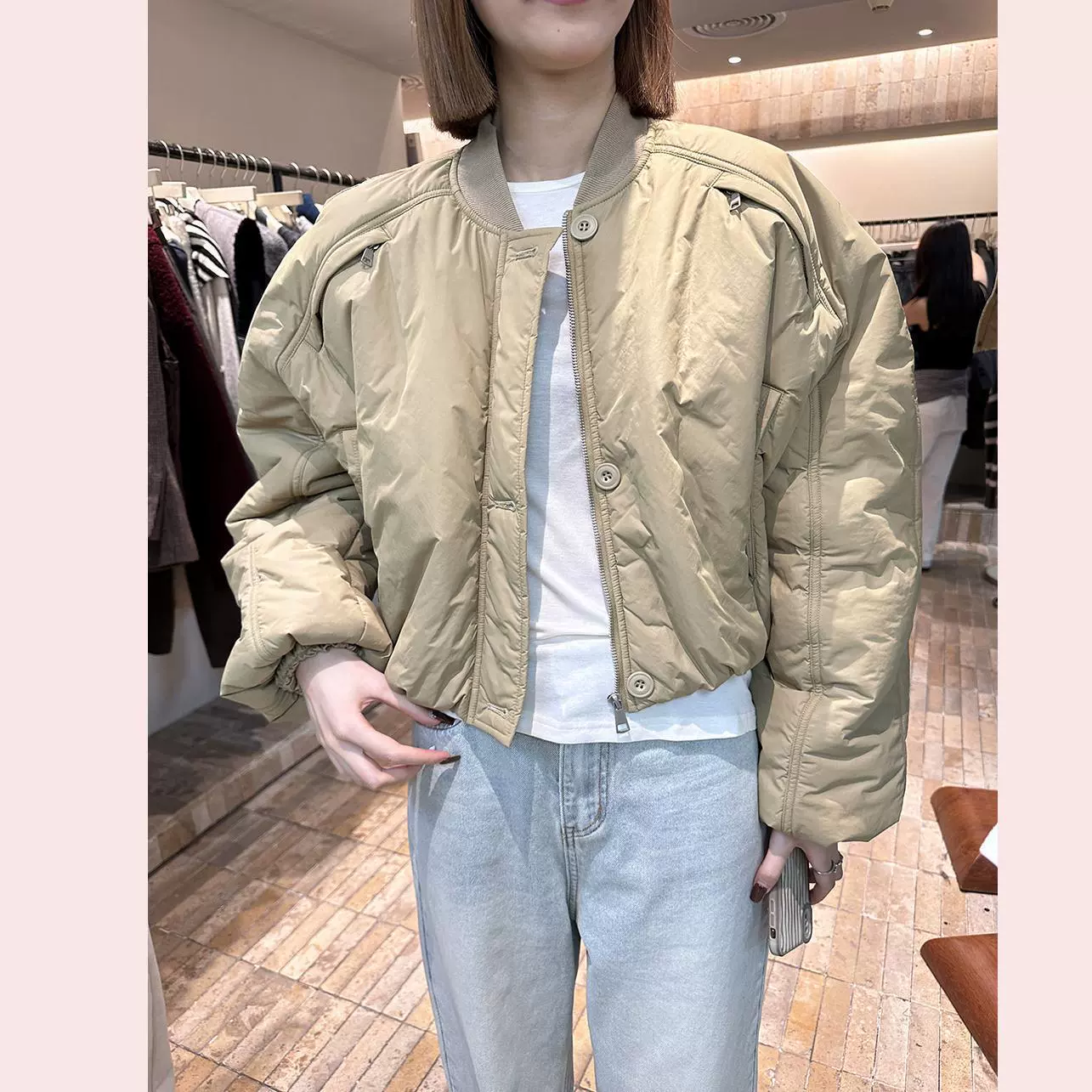 韩版立领夹克短外套女2025秋冬时尚新款宽松小个子棒球服加厚棉服