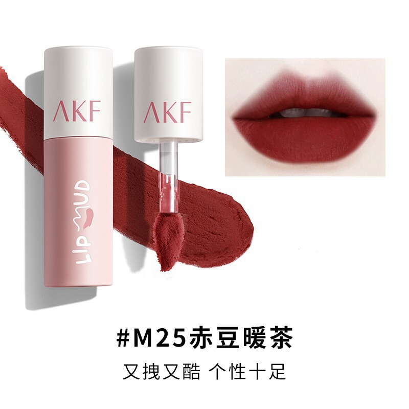 AKF唇泥唇釉哑光雾面丝绒口红显白唇彩平价学生款小众品牌女夏天|undefined