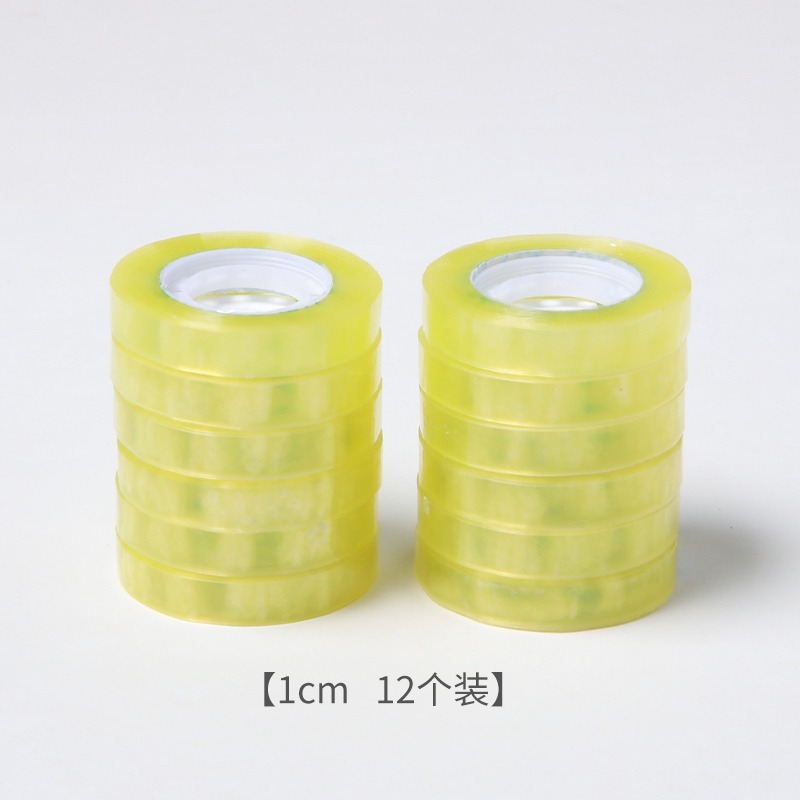 Cinta estrecha 1cm de ancho pegamento de sellado para estudiantes ramo de flores material de embalaje material de bricolaje hecho a mano cinta transparente
