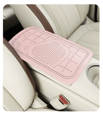 Car armrest box pad, suede Armrest box pad - pink