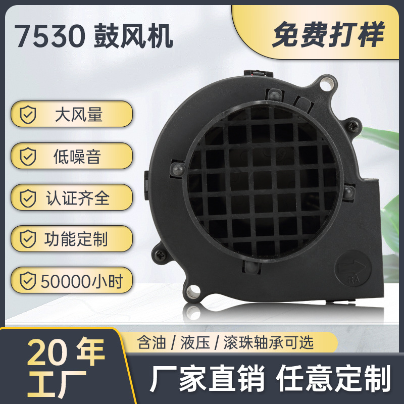 直流12v网罩鼓风机7530A 小型鼓风机 涡轮风机 气模玩具充气风扇