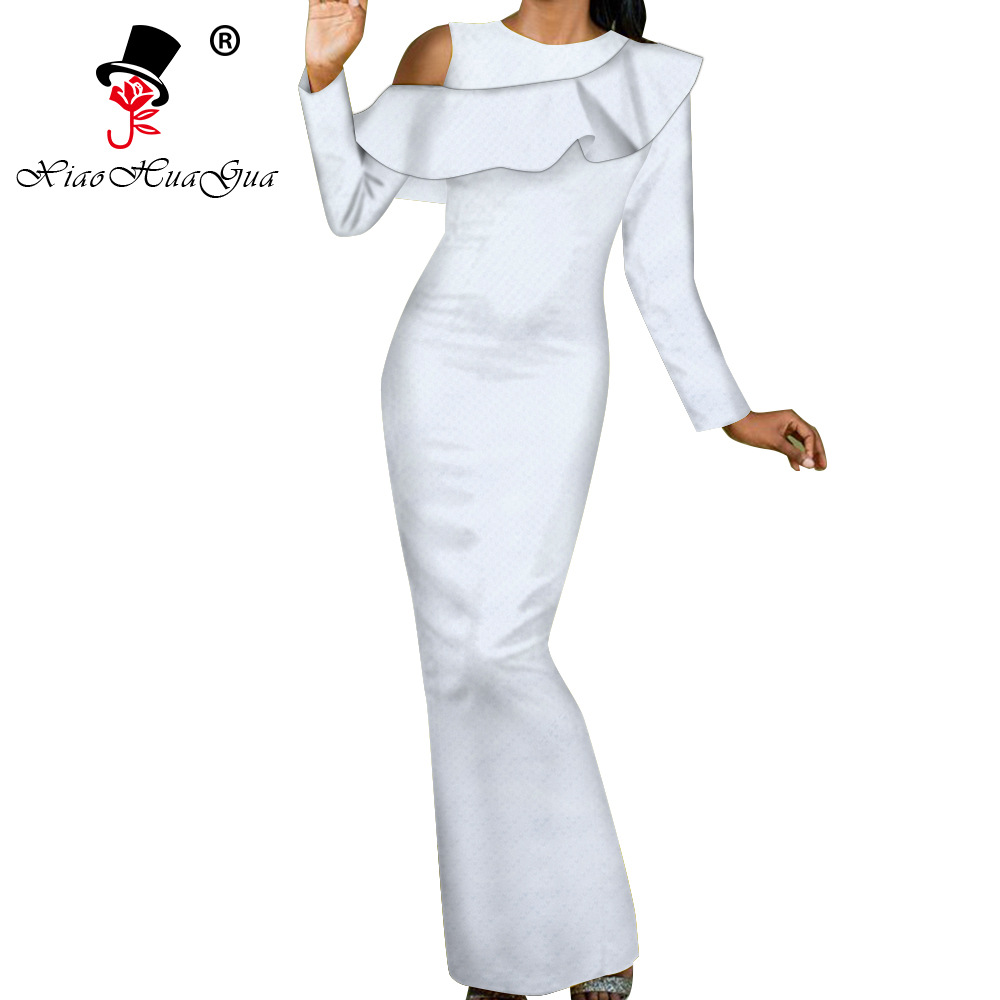 跨境货源非洲民族印花高腰连衣裙印花长裙晚宴礼服一件代发