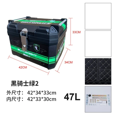 Motorcycle trunk – Delivery Box - black-knight-green-2