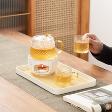 蜡烛温茶炉家用玻璃茶壶公道杯日式加热保温茶具配件煮茶陶瓷底座