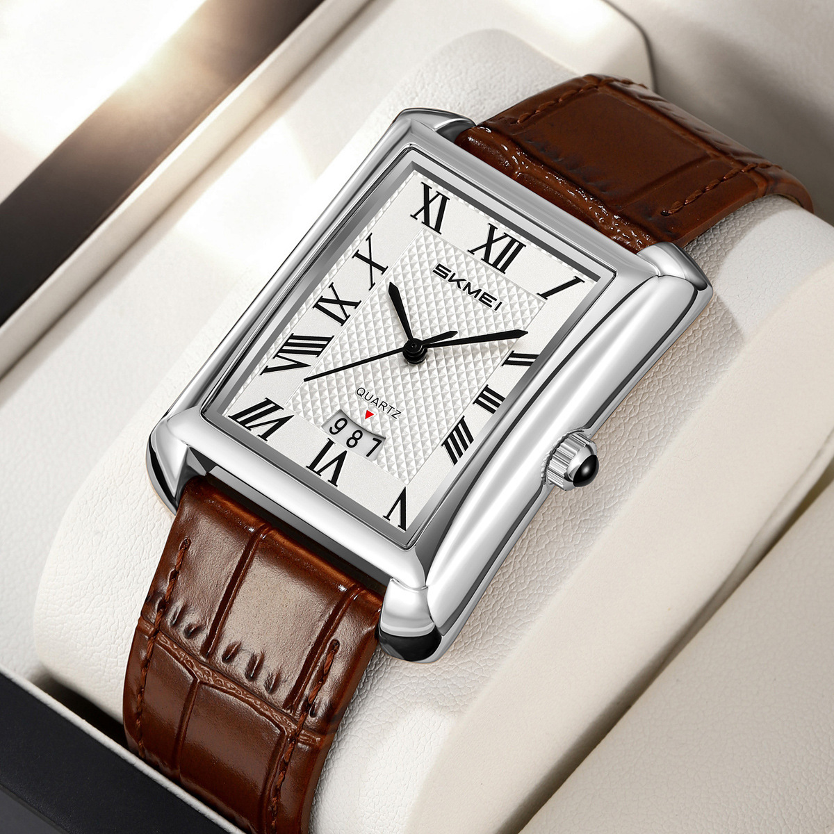 Momento de moda simple reloj de hombre correa reloj de negocios impermeable calendario reloj de cuarzo comercio exterior transfronterizo al por mayor