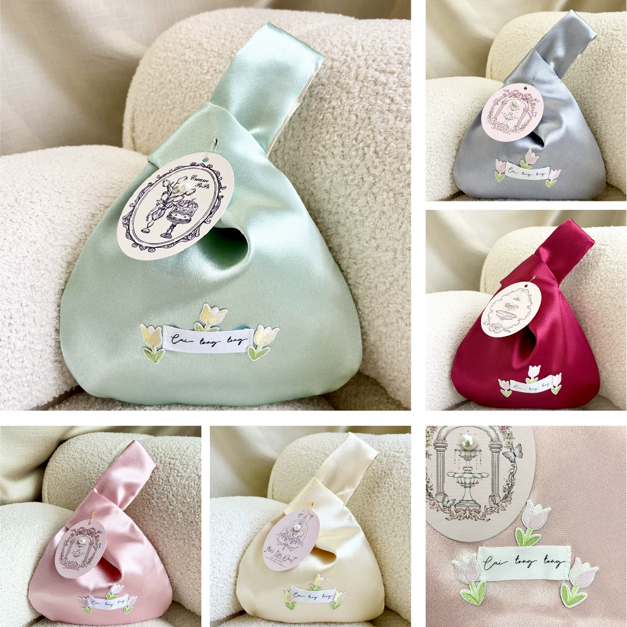 Креативные свадебные сувениры, пакеты для конфет, культурные и креативные подарочные пакеты, сумки-тюльпаны в том же стиле Xiaohongshu в наличии.