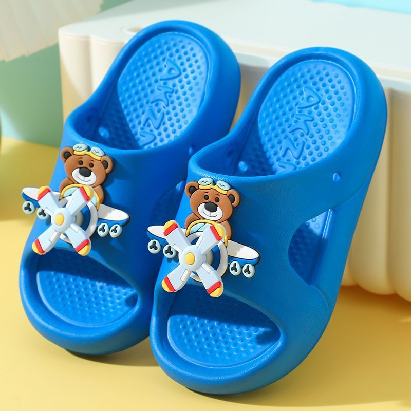 Airplane Kidsren's Slippers Eva Boys Summer Non-Slip Thick-Soled Outer Wear Medium and Large Kidsren's Indoor Home Boys' Slippers