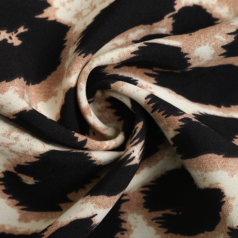 Summer Jumpsuit Tied High Waist Leopard Print Jumpsuit