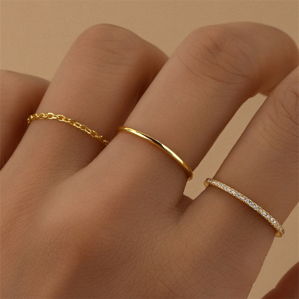 Rings Classification 7 Ring Size 925 Sterling Silver Zircon Geometric Rings 925 Sterling Silver Rings