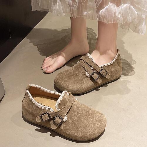 Retro Thick Sole Bken Shoes New Autumn Tall Heel Single Shoes for Women Fashionable and Versatile Casual Women's Shoes