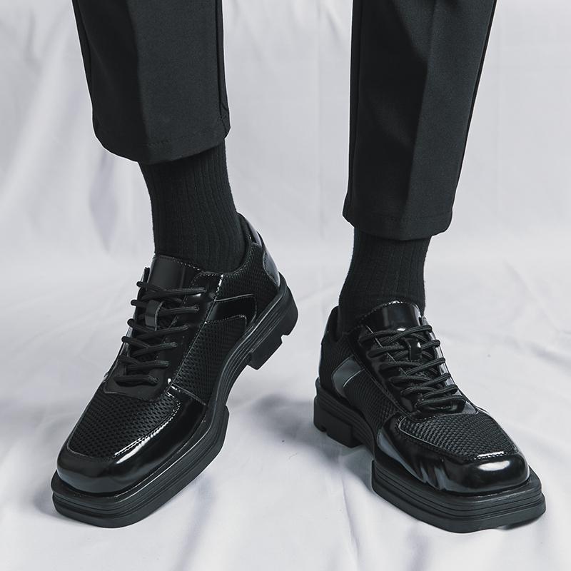 Zapatos de hombre, ropa de negocios de verano, zapatos de hombre, zapatos de cuero de moda, zapatos de corte de pelo blanco para hombres, zapatos de moda para matrimonio