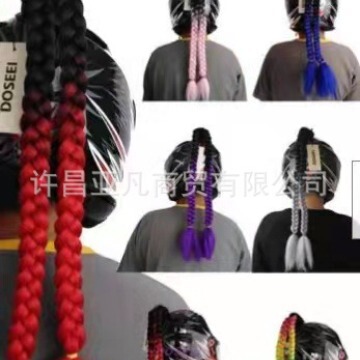 Helmet Dreadlocks Ponytail Motorcycle Helmet Decoration Braid Takeaway Loose Braid Double Braid Single Braid Solo Braid Cycling Wig