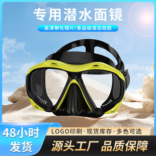 Cross-Border Special Diving Goggles Snorkeling Snorkel Set Large Frame Silicone Mask Diving Goggles Anti-Fog Design