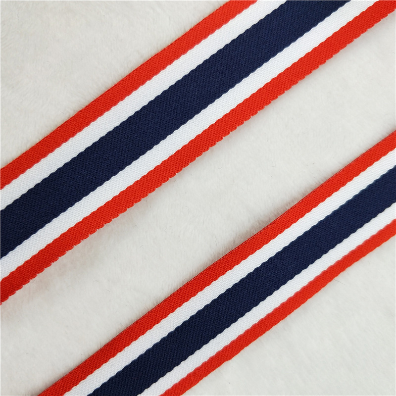 100D banda de banda de poliéster densa tricolor banda de banda de banda de banda lateral ropa bolsa accesorios en stock al por mayor