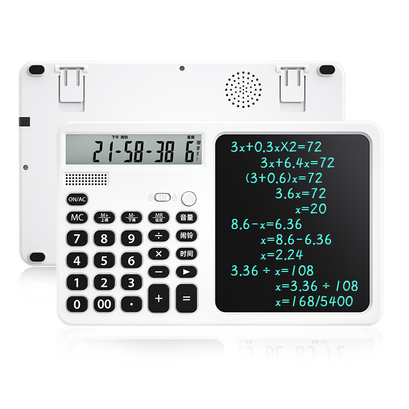 Voice Calculator, Handwriting Pad, Dual Power Supply, Financial Office Notes, Computer, Large Computer, Business Writing Pad