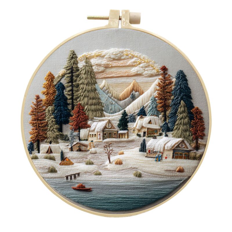 オリジナル先行販売クロスボーダー新製品刺繍 diy 風景手作り生地材料パッケージキットクリエイティブ手作り裁縫英語|undefined