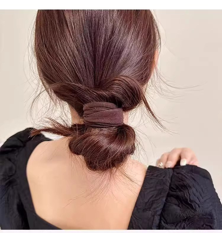 High Elasticity Ultra-Wide Hair Tie 2025 New Model High-End Rubber Band Women's Hair Ring Hair Accessory High Ponytail Hair Tie Hair Rope