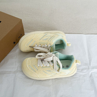 Spring 2025 New Square Toe Sneakers Women's Casual All-match Canvas Shoes Korean Style Breathable White Shoes Far Wave 2110