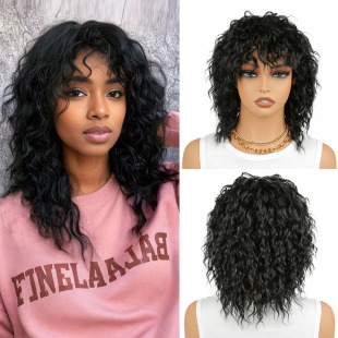 �羳�W���ٰl��ŮMen wigsȫ�^�׺�ɫ�̾��lС������Afro�S�����l