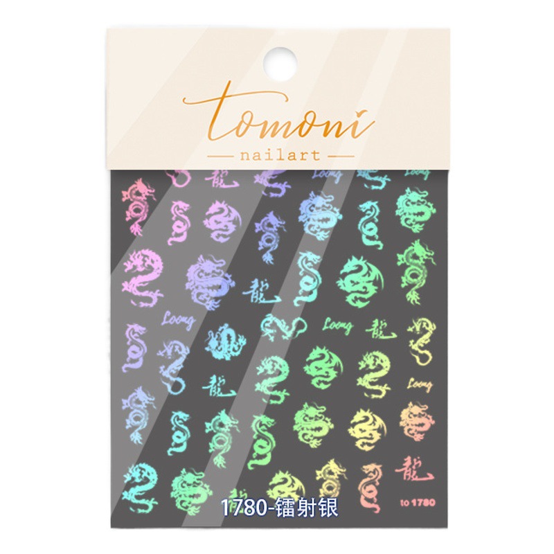Pegatinas japonesas pegatinas de uñas 5d pegatinas de papel de dragón Tomoni bronceado 1780 adhesivo caliente