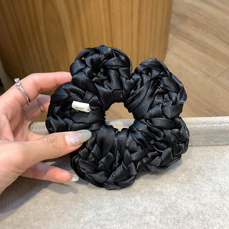 Isladegar con dopamina gran flor anillo de cabello mano cinta tejida cuerda de cabeza de alta sensación de cabello adornos de cabello de flores